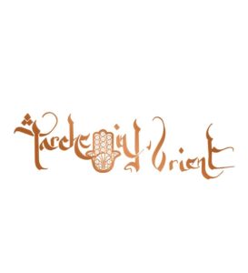 Pergamino de Oriente - Diseño de logotipo de Hicham Chajai con caligrafía árabe